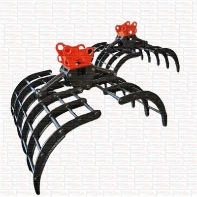 Hydraulický drapák na trávu s 360 otáčaním