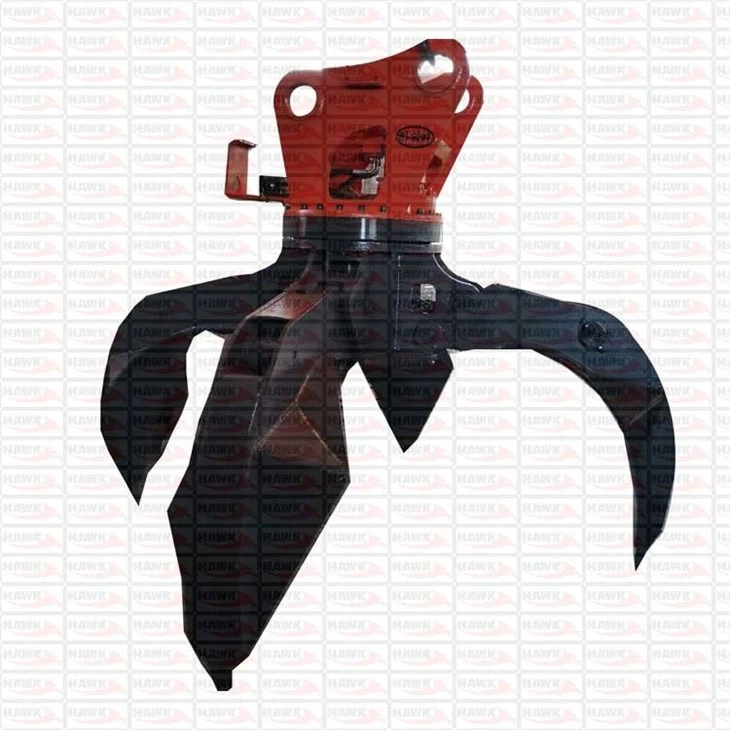 Excavator Hydraulic Orange Grapple